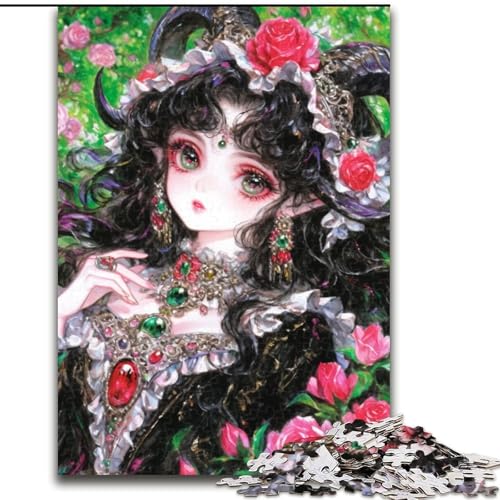1000-teiliges Puzzle für Erwachsene und Jugendliche, Anime-Mädchen, entspannendes intellektuelles Lernspielzeug, Geburtstagsgeschenk, Geschenke, Wandkunst (Größe 50x75cm) von NBDSOYEWO