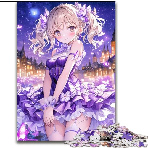 1000-teiliges Puzzle für Erwachsene und Jugendliche, Anime-Mädchen, für und ab 14 Jahren, pädagogisches Lernspielzeug, Familienspiele, Geburtstagsgeschenk (Größe 50x75cm) von NBDSOYEWO