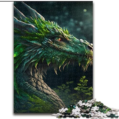 1000-teiliges Puzzle für Erwachsene und Jugendliche, Blattdrache, Familienunterhaltungsspielzeug ganze Familie, für Personen ab 14 Jahren (Größe 50x75cm) von NBDSOYEWO