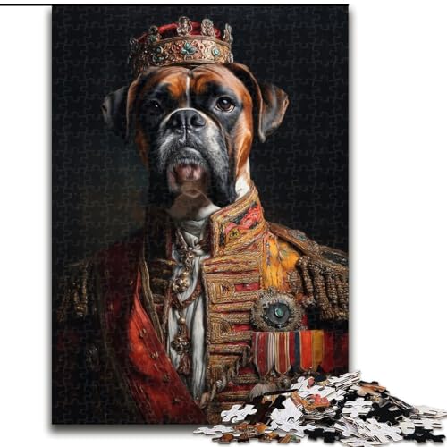 1000-teiliges Puzzle für Erwachsene und Jugendliche, Boxerhund, für Kinder ab 14 Jahren, Heimdekoration als Geschenk für die ganze Familie und Freunde (Größe 50x75cm) von NBDSOYEWO