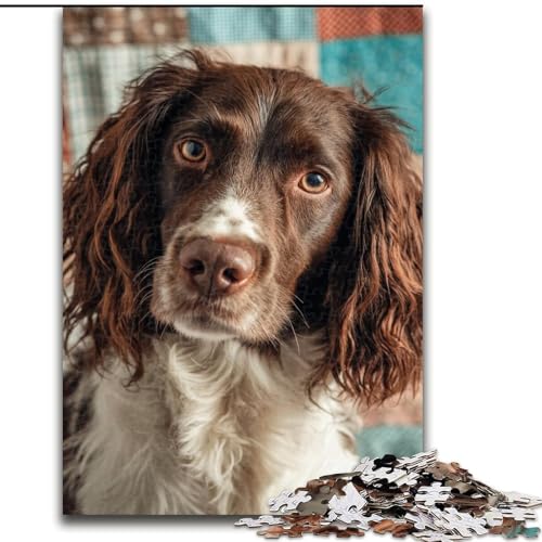 1000-teiliges Puzzle für Erwachsene und Jugendliche, Cocker Spaniel, Spiele, Spielzeug, Geschenk, einzigartige Geburtstags- und Geschenkideen für Kinder ab 14 Jahren (Größe 26x38cm) von NBDSOYEWO