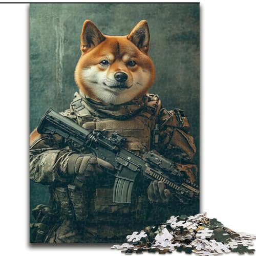 1000-teiliges Puzzle für Erwachsene und Jugendliche, Corgi-Spezialeinheiten, für und ab 14 Jahren, pädagogisches Lernspielzeug, Familienspiele, Geburtstagsgeschenk (Größe 26x38cm) von NBDSOYEWO