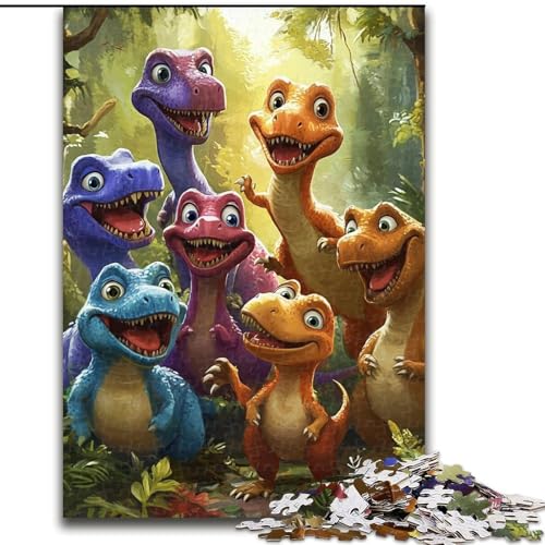 1000-teiliges Puzzle für Erwachsene und Jugendliche, Dinosaurier, Spielzeug, Lernspiele, Stressabbau, Eltern-Kind-Interaktion (Größe 26x38cm) von NBDSOYEWO