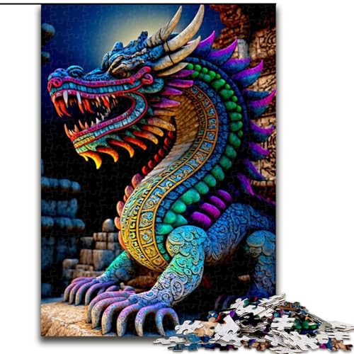 1000-teiliges Puzzle für Erwachsene und Jugendliche, Drachen, Spielzeug, Lernspiele, Stressabbau, Eltern-Kind-Interaktion (Größe 26x38cm) von NBDSOYEWO