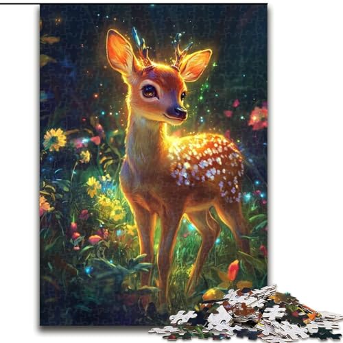 1000-teiliges Puzzle für Erwachsene und Jugendliche, Dschungelhirsch, Elefantenspielzeug, intellektuelles Spiel, Geburtstagsgeschenk, Geschenke, Wandkunst für Kinder ab 14 Jahren (Größe 26x38cm) von NBDSOYEWO