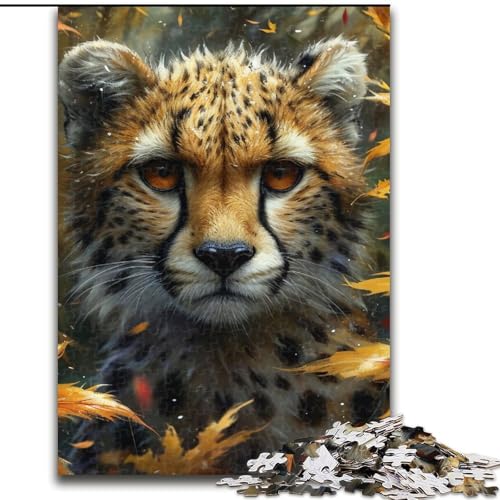 1000-teiliges Puzzle für Erwachsene und Jugendliche, Dschungelleopard, entspannendes intellektuelles Lernspielzeug, Geburtstagsgeschenk, Geschenke, Wandkunst (Größe 50x75cm) von NBDSOYEWO
