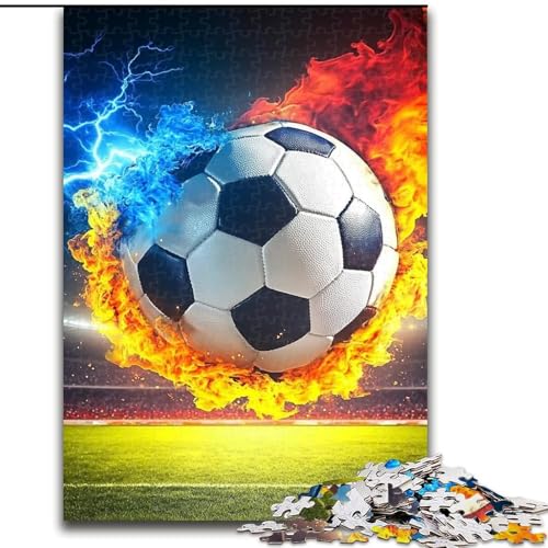 1000-teiliges Puzzle für Erwachsene und Jugendliche, EIS- und Feuer-Basketball, Spielzeug, Lernspiele, Stressabbau, Eltern-Kind-Interaktion (Größe 26x38cm) von NBDSOYEWO
