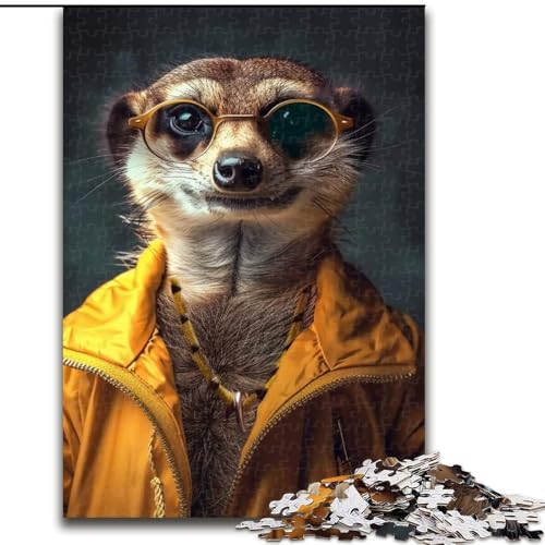 1000-teiliges Puzzle für Erwachsene und Jugendliche, Erdmännchen, Elefantenspielzeug, Denkspiel, Geburtstagsgeschenk, Geschenke, Wandkunst für Kinder ab 14 Jahren (Größe 50x75cm) von NBDSOYEWO