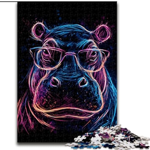 1000-teiliges Puzzle für Erwachsene und Jugendliche, Fantasie-Nilpferd, Elefantenspielzeug, Denkspiel, Geburtstagsgeschenk, Geschenke, Wandkunst für Kinder ab 14 Jahren (Größe 26x38cm) von NBDSOYEWO