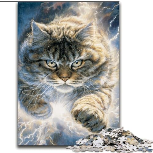1000-teiliges Puzzle für Erwachsene und Jugendliche, Fantasiekatze, Spielzeug, Lernspiele, Stressabbau, Eltern-Kind-Interaktion (Größe 26x38cm) von NBDSOYEWO