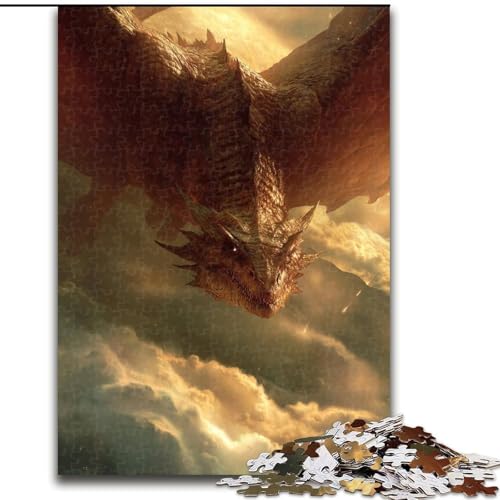 1000-teiliges Puzzle für Erwachsene und Jugendliche, Fantasy-Drache, Elefantenspielzeug, intellektuelles Spiel, Geburtstagsgeschenk, Geschenke, Wandkunst für Kinder ab 14 Jahren (Größe 26x38cm) von NBDSOYEWO