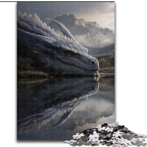 1000-teiliges Puzzle für Erwachsene und Jugendliche, Fantasy-Drache, Familienunterhaltungsspielzeug, ganze Familie, ab 14 Jahren (Größe 50x75cm) von NBDSOYEWO