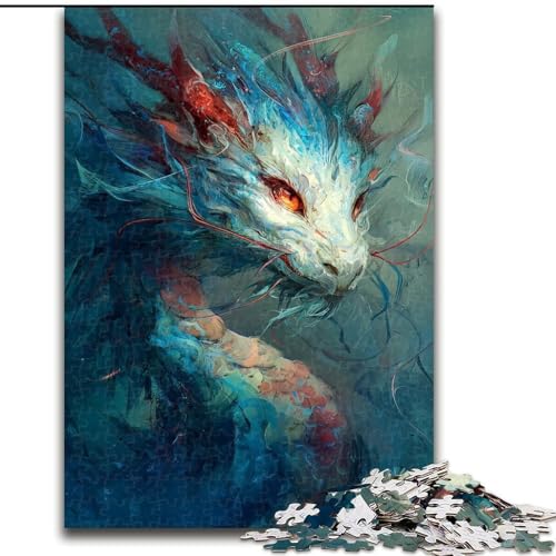 1000-teiliges Puzzle für Erwachsene und Jugendliche, Fantasy-Fliegendrache, Familienunterhaltungsspielzeug, ganze Familie, ab 14 Jahren (Größe 26x38cm) von NBDSOYEWO