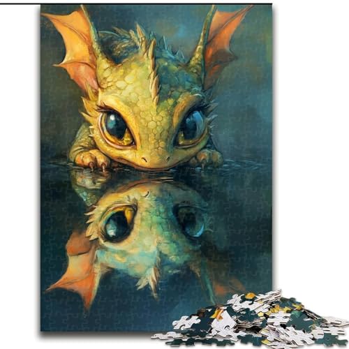 1000-teiliges Puzzle für Erwachsene und Jugendliche, Fliegende Drachenreflexion, für und ab 14 Jahren, pädagogisches Lernspielzeug, Familienspiele, Geburtstagsgeschenk (Größe 26x38cm) von NBDSOYEWO