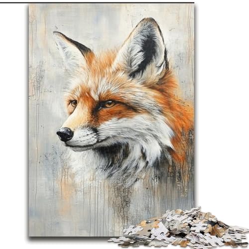 1000-teiliges Puzzle für Erwachsene und Jugendliche, Fuchskunst, Spielzeug, Lernspiele, Stressabbau, Eltern-Kind-Interaktion (Größe 50x75cm) von NBDSOYEWO