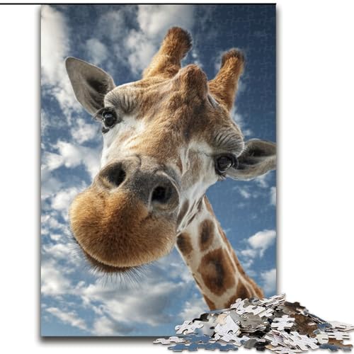 1000-teiliges Puzzle für Erwachsene und Jugendliche, Giraffe, Familienunterhaltungsspielzeug ganze Familie, für Personen ab 14 Jahren (Größe 50x75cm) von NBDSOYEWO