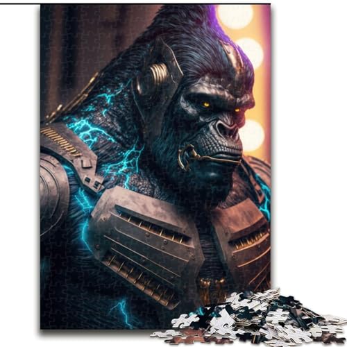 1000-teiliges Puzzle für Erwachsene und Jugendliche, Gorilla der Zukunft, Elefantenspielzeug, Denkspiel, Geburtstagsgeschenk, Geschenke, Wandkunst für Kinder ab 14 Jahren (Größe 50x75cm) von NBDSOYEWO