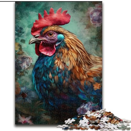 1000-teiliges Puzzle für Erwachsene und Jugendliche, Hahnenkunst, Lernspiele, Heimdekoration, geeignet für die Schreibtischdekoration (Größe 50x75cm) von NBDSOYEWO