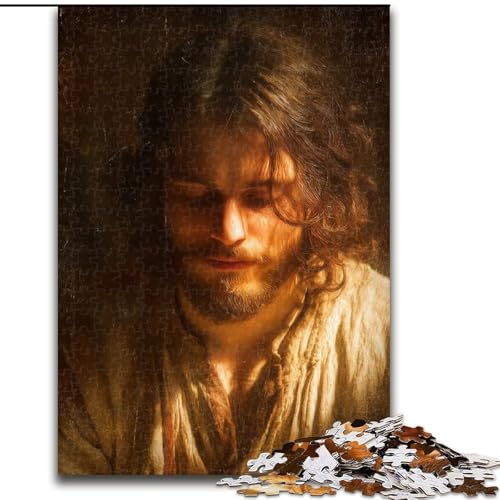 1000-teiliges Puzzle für Erwachsene und Jugendliche, Jesus, Spielzeug, Lernspiele, Stressabbau, Eltern-Kind-Interaktion (Größe 50x75cm) von NBDSOYEWO