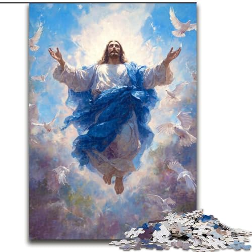 1000-teiliges Puzzle für Erwachsene und Jugendliche, Jesus-Kunst, Elefantenspielzeug, intellektuelles Spiel, Geburtstagsgeschenk, Geschenke, Wandkunst für Kinder ab 14 Jahren (Größe 26x38cm) von NBDSOYEWO