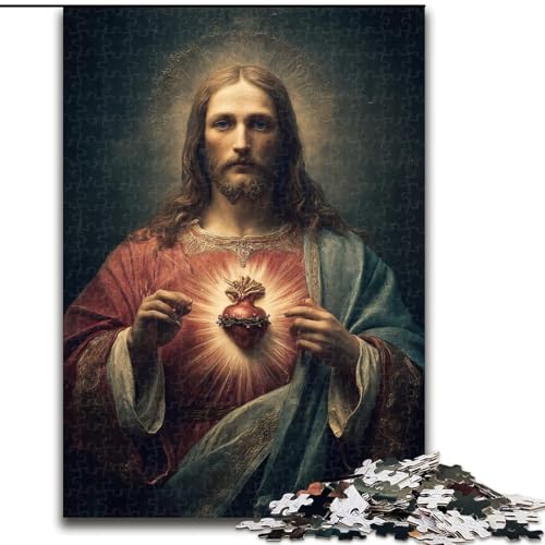 1000-teiliges Puzzle für Erwachsene und Jugendliche, Jesus-Kunst, Familienunterhaltungsspielzeug, ganze Familie, ab 14 Jahren (Größe 26x38cm) von NBDSOYEWO
