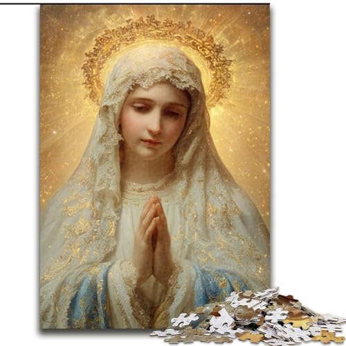 1000-teiliges Puzzle für Erwachsene und Jugendliche, Jungfrau Maria, Familienunterhaltungsspielzeug, ganze Familie, ab 14 Jahren (Größe 50x75cm) von NBDSOYEWO
