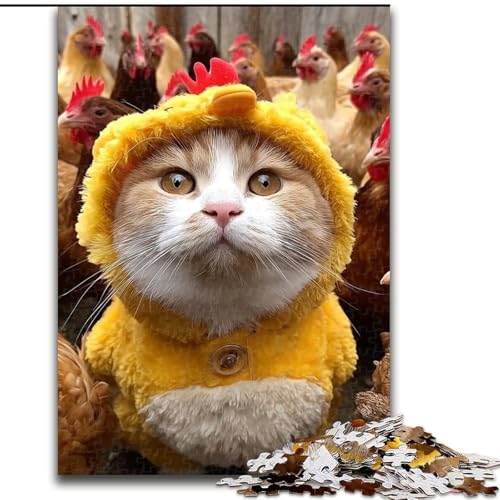 1000-teiliges Puzzle für Erwachsene und Jugendliche, Kätzchen, Familienunterhaltungsspielzeug ganze Familie für 14+ (Größe 26x38cm) von NBDSOYEWO