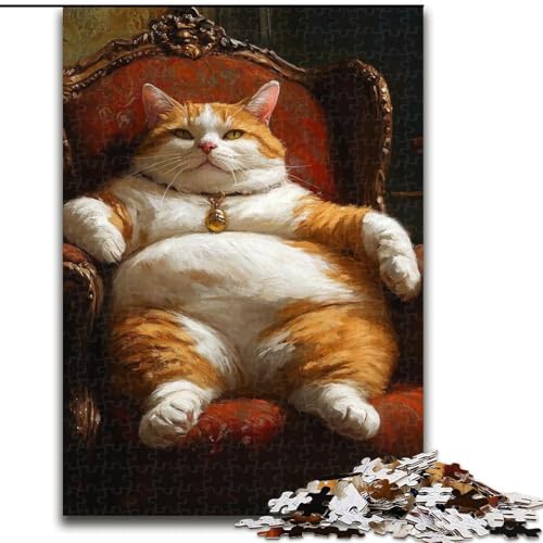1000-teiliges Puzzle für Erwachsene und Jugendliche, Katzenkunst, Spiele, Spielzeug, Geschenk, einzigartige Geburtstags- und Geschenkideen für Kinder ab 14 Jahren (Größe 26x38cm) von NBDSOYEWO
