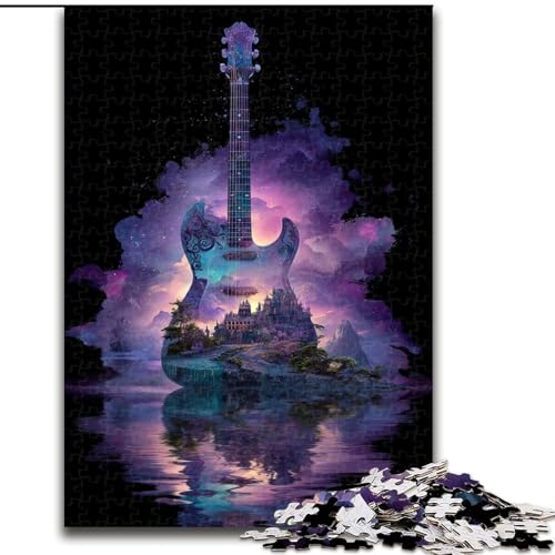 1000-teiliges Puzzle für Erwachsene und Jugendliche, Kunstgitarre, Elefantenspielzeug, intellektuelles Spiel, Geburtstagsgeschenk, Geschenke, Wandkunst für Kinder ab 14 Jahren (Größe 26x38cm) von NBDSOYEWO