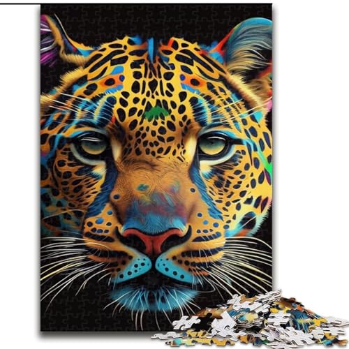 1000-teiliges Puzzle für Erwachsene und Jugendliche, Leoparden-Pop-Art-Tier, Elefantenspielzeug, Denkspiel, Geburtstagsgeschenk, Geschenke, Wandkunst für Kinder ab 14 Jahren (Größe 50x75cm) von NBDSOYEWO