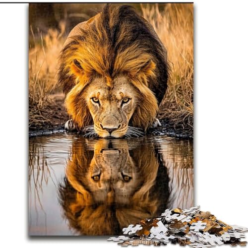 1000-teiliges Puzzle für Erwachsene und Jugendliche, Löwe, Spiele, Spielzeug, Geschenk, einzigartige Geburtstags- und Geschenkideen für Kinder ab 14 Jahren (Größe 50x75cm) von NBDSOYEWO