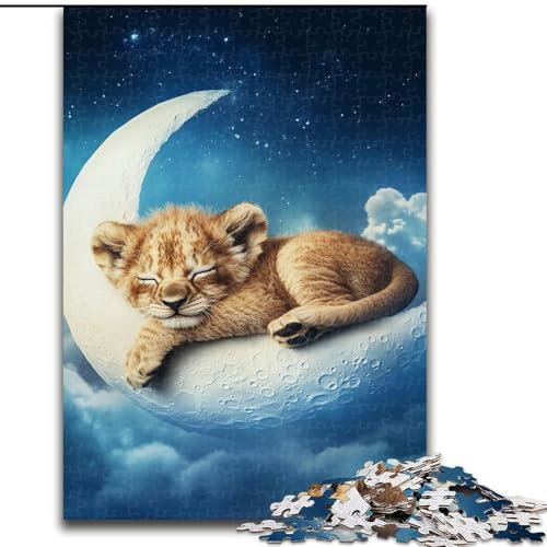 1000-teiliges Puzzle für Erwachsene und Jugendliche, Löwenjunges, für und ab 14 Jahren, pädagogisches Lernspielzeug, Familienspiele, Geburtstagsgeschenk (Größe 26x38cm) von NBDSOYEWO