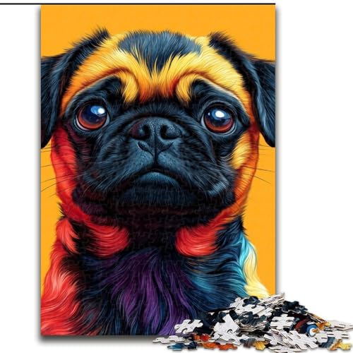 1000-teiliges Puzzle für Erwachsene und Jugendliche, Mops, Spielzeug, Lernspiele, Stressabbau, Eltern-Kind-Interaktion (Größe 50x75cm) von NBDSOYEWO