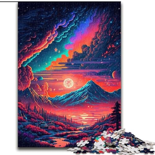 1000-teiliges Puzzle für Erwachsene und Jugendliche, Mount Galaxy, dekomprimierendes intellektuelles Lernspielzeug, ganze Familie (Größe 26x38cm) von NBDSOYEWO