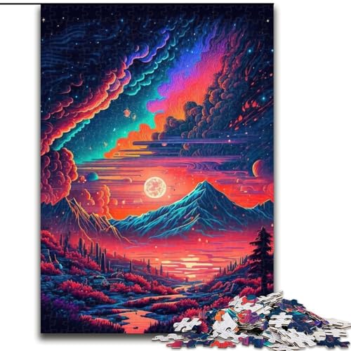 1000-teiliges Puzzle für Erwachsene und Jugendliche, Mount Galaxy, dekomprimierendes intellektuelles Lernspielzeug, ganze Familie (Größe 50x75cm) von NBDSOYEWO