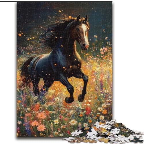 1000-teiliges Puzzle für Erwachsene und Jugendliche, Pferd, Spiele, Spielzeug, Geschenk, einzigartige Geburtstags- und Geschenkideen für Kinder ab 14 Jahren (Größe 26x38cm) von NBDSOYEWO