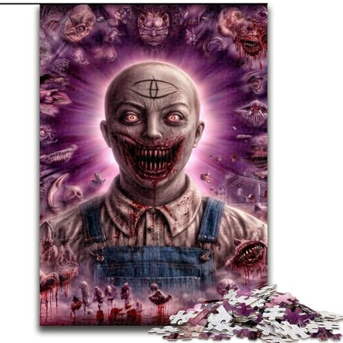 1000-teiliges Puzzle für Erwachsene und Jugendliche, Psychedelische Kunst, für Kinder ab 14 Jahren, Heimdekoration als Geschenk für die ganze Familie und Freunde (Größe 26x38cm) von NBDSOYEWO
