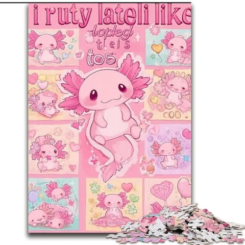 1000-teiliges Puzzle für Erwachsene und Jugendliche, Salamander-Collage, Elefantenspielzeug, Denkspiel, Geburtstagsgeschenk, Geschenke, Wandkunst für Kinder ab 14 Jahren (Größe 26x38cm) von NBDSOYEWO