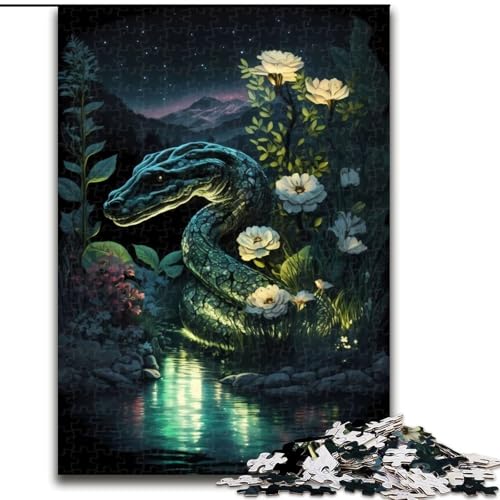 1000-teiliges Puzzle für Erwachsene und Jugendliche, Schlange, für und ab 14 Jahren, pädagogisches Lernspielzeug, Familienspiele, Geburtstagsgeschenk (Größe 26x38cm) von NBDSOYEWO