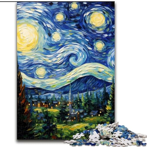 1000-teiliges Puzzle für Erwachsene und Jugendliche, Sternenhimmel-Schloss, Spiele, Spielzeug, Geschenk, einzigartige Geburtstags- und Geschenkideen für Kinder ab 14 Jahren (Größe 50x75cm) von NBDSOYEWO