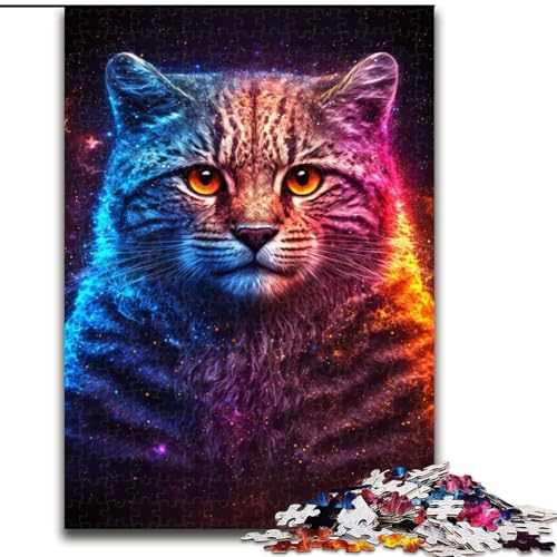 1000-teiliges Puzzle für Erwachsene und Jugendliche, Tier-Pallas-Katze, Elefantenspielzeug, Denkspiel, Geburtstagsgeschenk, Geschenke, Wandkunst für Kinder ab 14 Jahren (Größe 26x38cm) von NBDSOYEWO
