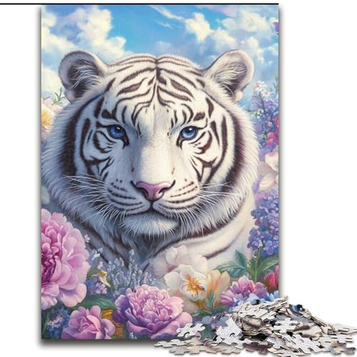 1000-teiliges Puzzle für Erwachsene und Jugendliche, Tiger, Elefant, Spielzeug, Denkspiel, Geburtstagsgeschenk, Geschenke, Wandkunst, für Kinder ab 14 Jahren (Größe 50x75cm) von NBDSOYEWO