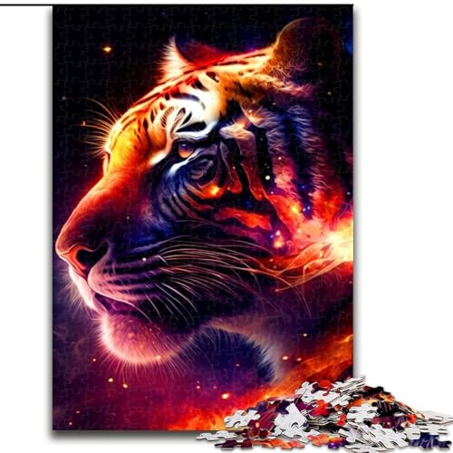1000-teiliges Puzzle für Erwachsene und Jugendliche, Tiger, Spielzeug, Lernspiele, Stressabbau, Eltern-Kind-Interaktion (Größe 50x75cm) von NBDSOYEWO