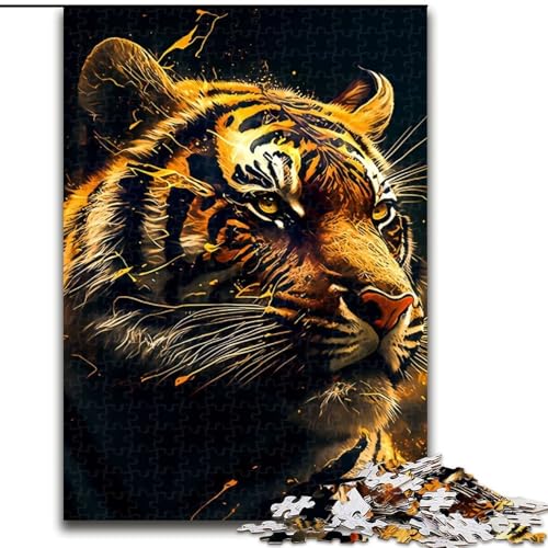1000-teiliges Puzzle für Erwachsene und Jugendliche, Tiger, für Kinder ab 14 Jahren, Heimdekoration als Geschenk für die ganze Familie und Freunde (Größe 50x75cm) von NBDSOYEWO