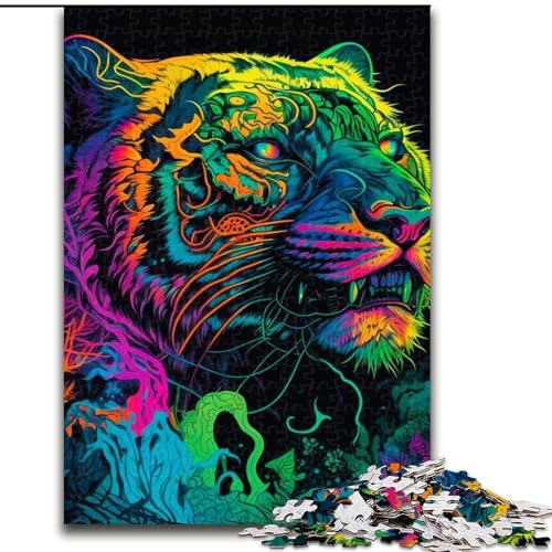1000-teiliges Puzzle für Erwachsene und Jugendliche, Tiger, für und ab 14 Jahren, pädagogisches Lernspielzeug, Familienspiele, Geburtstagsgeschenk (Größe 26x38cm) von NBDSOYEWO