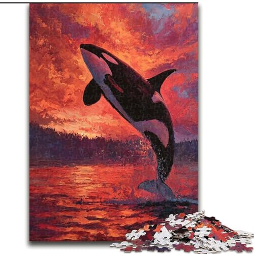 1000-teiliges Puzzle für Erwachsene und Jugendliche, Traumwal, entspannendes intellektuelles Lernspielzeug, Geburtstagsgeschenk, Geschenke, Wandkunst (Größe 26x38cm) von NBDSOYEWO