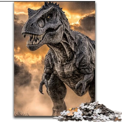1000-teiliges Puzzle für Erwachsene und Jugendliche, Tyrannosaurus, Familienunterhaltungsspielzeug, ganze Familie, ab 14 Jahren (Größe 50x75cm) von NBDSOYEWO