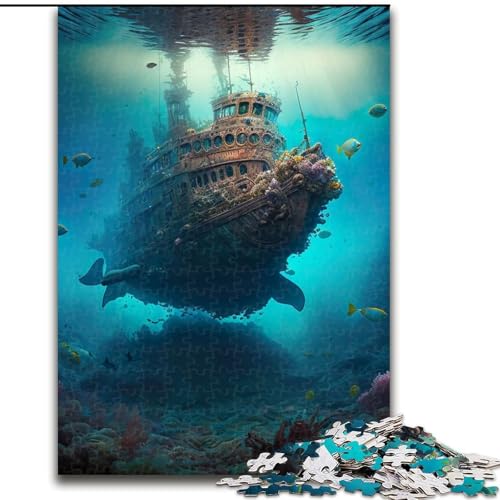 1000-teiliges Puzzle für Erwachsene und Jugendliche, Unterwasserwelt, Elefantenspielzeug, Denkspiel, Geburtstagsgeschenk, Geschenke, Wandkunst für Kinder ab 14 Jahren (Größe 26x38cm) von NBDSOYEWO