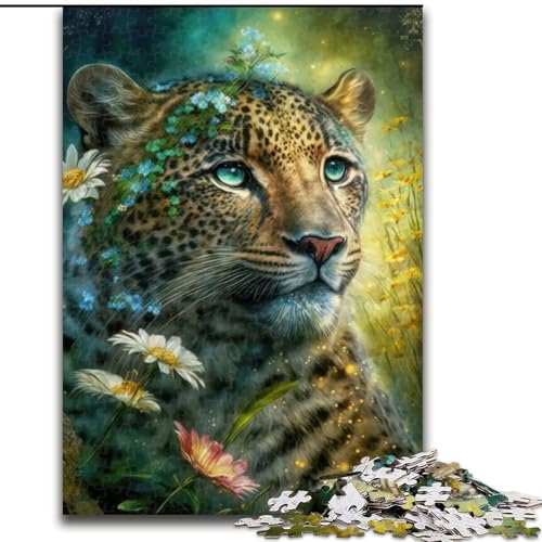 1000-teiliges Puzzle für Erwachsene und Jugendliche, atemberaubender Leopard, Spiele, Spielzeug, Geschenk, einzigartige Geburtstags- und Geschenkideen für Kinder ab 14 Jahren (Größe 26x38cm) von NBDSOYEWO