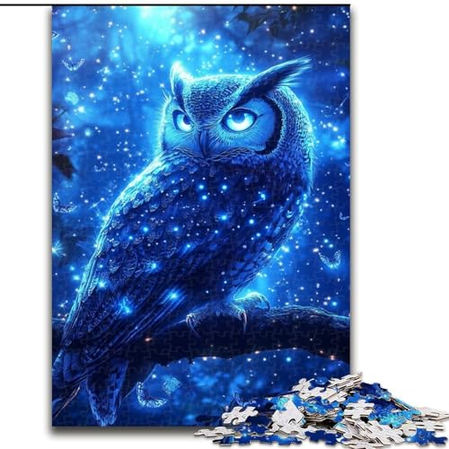 1000-teiliges Puzzle für Erwachsene und Jugendliche, geheimnisvolle Eule, für und ab 14 Jahren, pädagogisches Lernspielzeug, Familienspiele, Geburtstagsgeschenk (Größe 26x38cm) von NBDSOYEWO